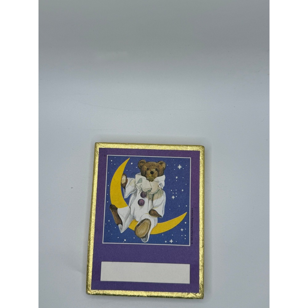 Vintage Antioch Publishing Teddy Bear on Moon Decorative Bookplates Stationery